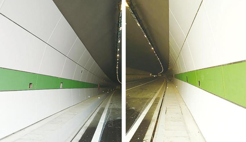 江门西环隧道钢钙板15000㎡工程